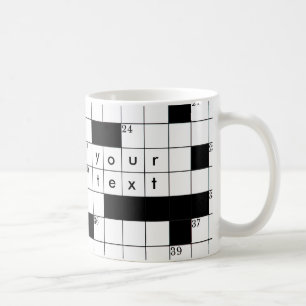 Rutnät för korsord kaffemugg