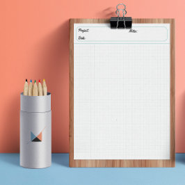 Rutnät för Lakan, Pappert 6 mm blå Anteckningsblock