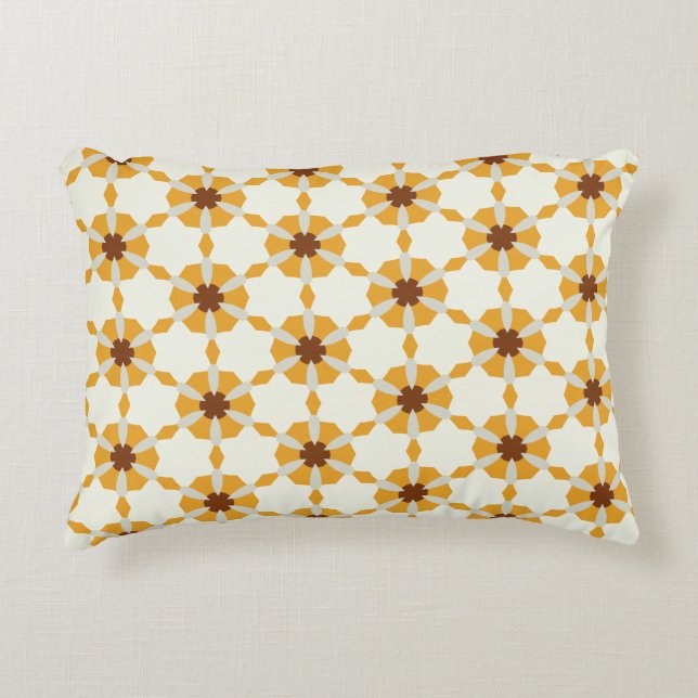 Rutnät för persikoutfyllnad prydnadskudde (Framsidan)