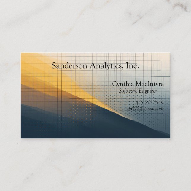 Rutnät med former och punkter visitkort (Framsida)