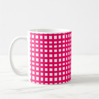 Rutnät med kvadratiska rosor kaffemugg