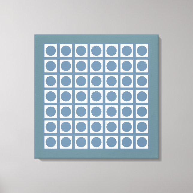 Rutnätpunkter för fransk Grått-Elegant Canvastryck (Framsida)