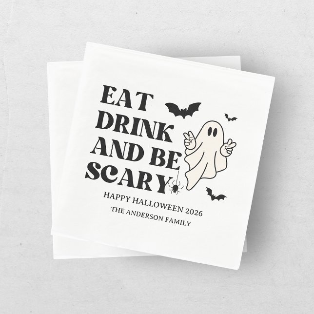 Rutnäts Retro Skräckinjagande Halloween Pappersservett (Skapare uppladdad)
