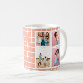 Rutnätsbild 4, fotomodern, minimal abstrakt kaffemugg