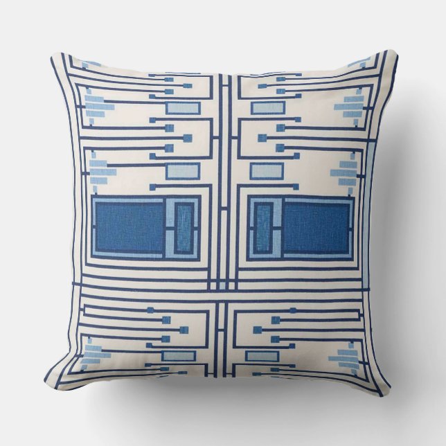 Rutnätsdesignerfyllning Kudde (Framsida)