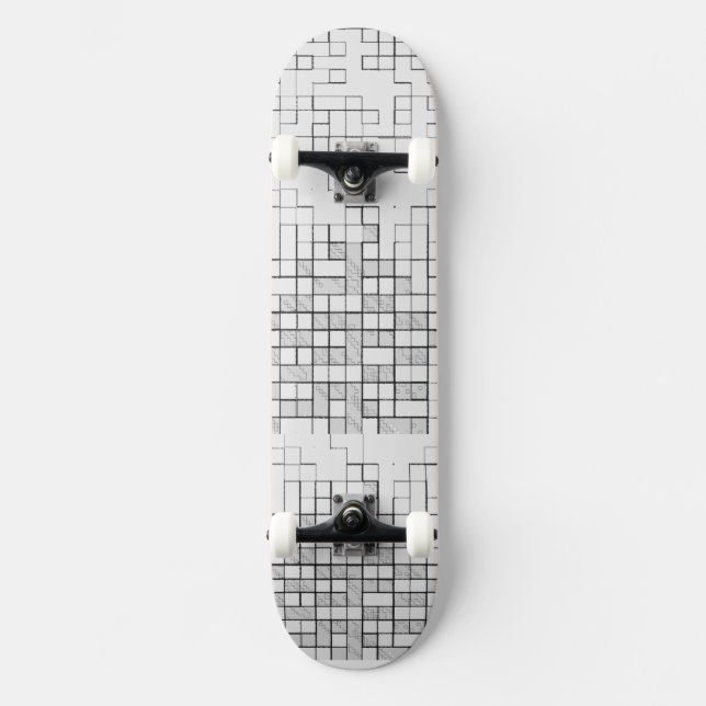Rutnätslåsad  mini skateboard bräda 18,5 cm (Framsida)