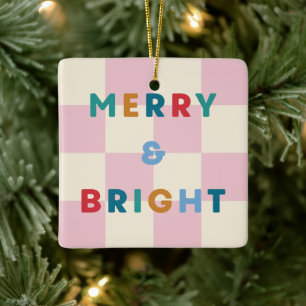 Rutnätsmönstrad Merry & Bright Julgranskula