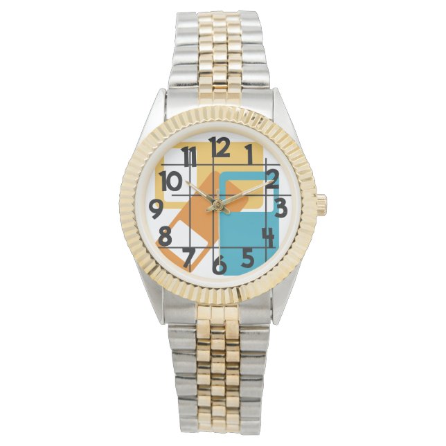 Rutnätsrektanglar Armbandsur (Framsida)
