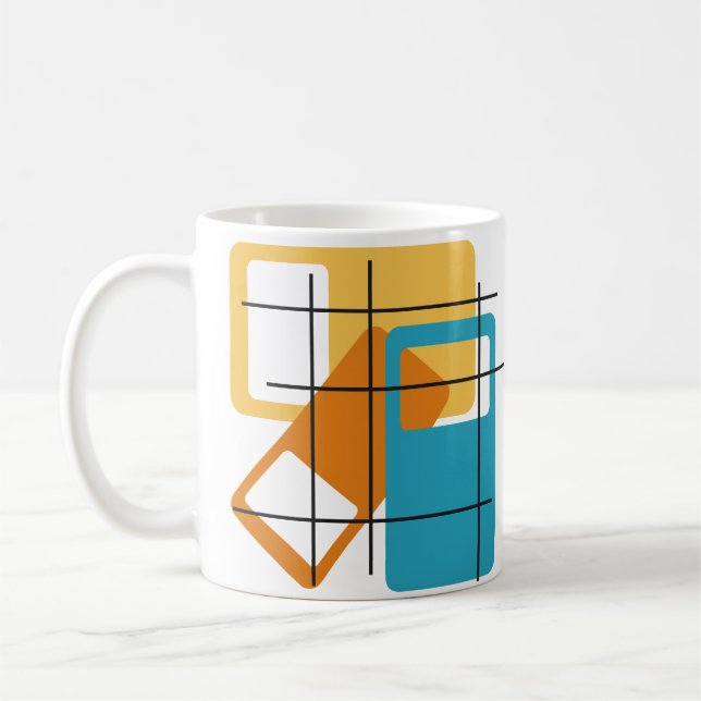 Rutnätsrektanglar Kaffemugg (Vänster)