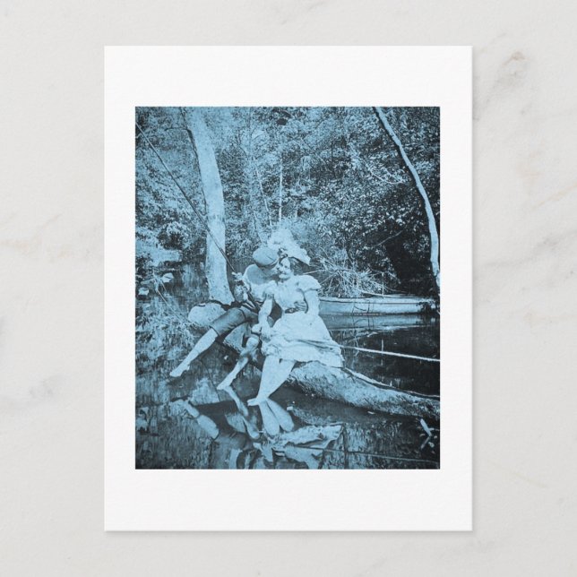 Rutning av en kyss (Cyanotope) Vykort (Framsida)