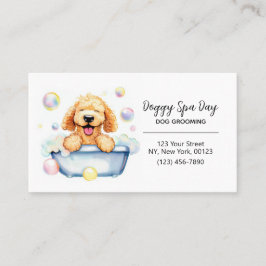 Rutning och bad av sällskapsdjur Hund Visitkort