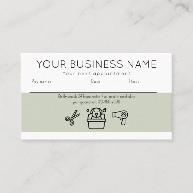 Rutningstjänst för hund av avtalad professionell visitkort (Framsida)