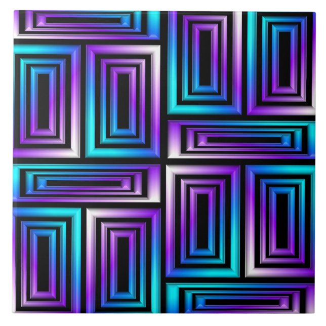 rutor för geometriska rektanglar kakelplatta (Framsidan)