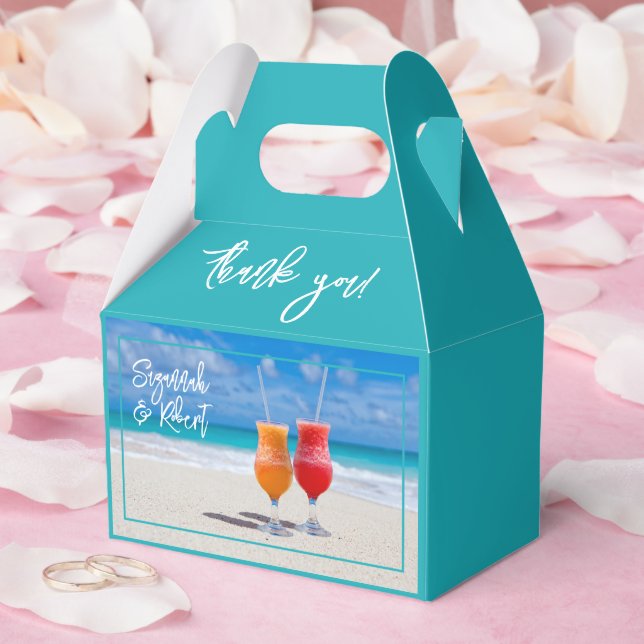 Rutorna Beach Drinks Tack Wedding Favor Presentaskar (Bröllop)