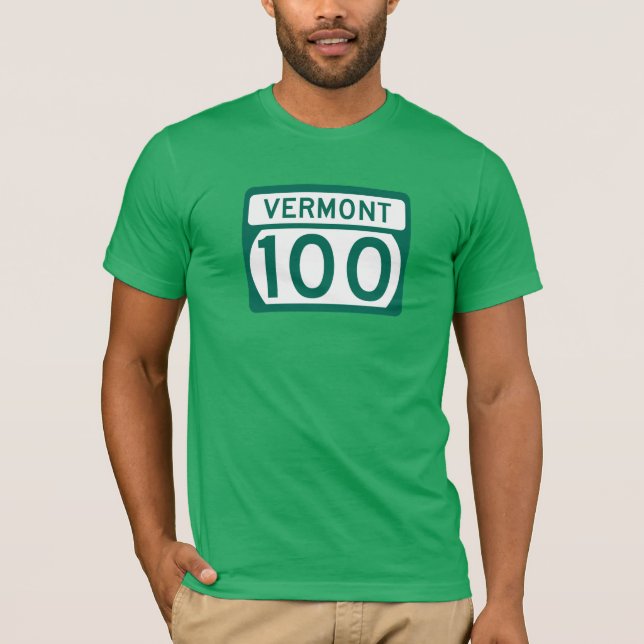 Rutt 100, Vermont, USA Tee Shirt (Framsida)