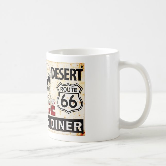 Rutt 66 - 700 miles ökenvägren undertecknar kaffemugg (Höger)