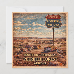 Rutt 66 Centennial Förstenade Arizona Kort