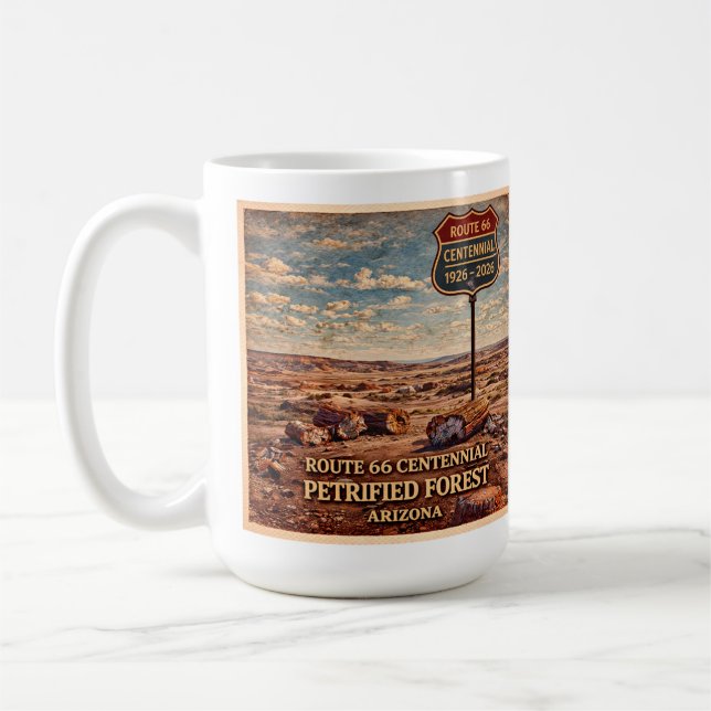 Rutt 66 Centennial Petrified Forest Kaffemugg (Vänster)