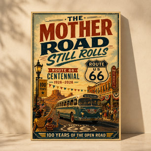 Rutt 66 Centennialfirande Gatu Scener Poster