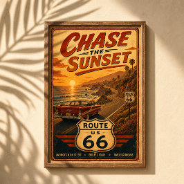 Rutt 66 Chase Sunset Road Art Poster