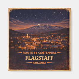Rutt 66 Flagstaff Arizona Heritage Nattligt Himmel Magnet