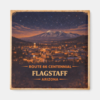 Rutt 66 Flagstaff Arizona Heritage Nattligt Himmel Magnet