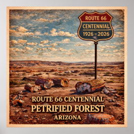 Rutt 66 Förstenade skogen Arizona Poster