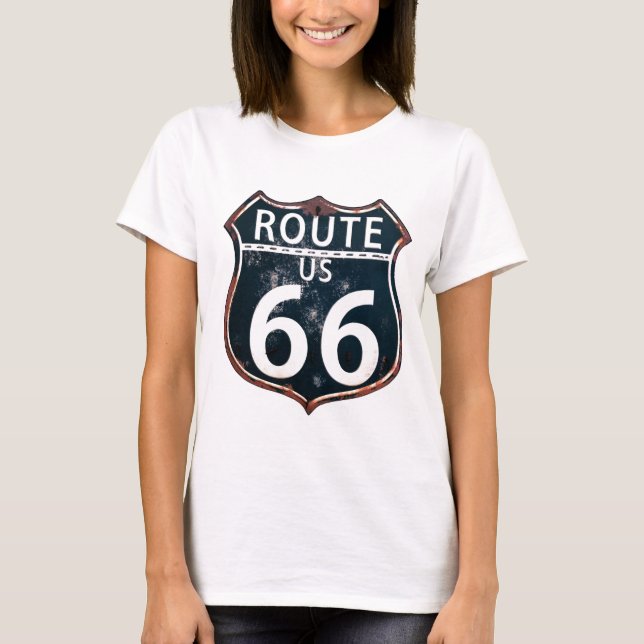 Rutt 66-Honor morvägen T Shirt (Framsida)