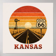 Rutt 66 Kansas Sunflower State Highway