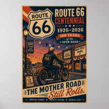 Rutt 66 Main Street Motorcykel Centennial Art