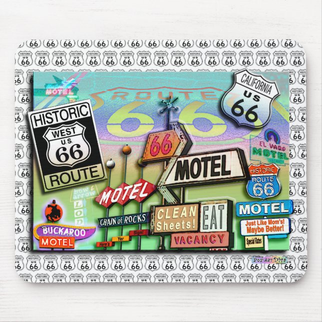 Rutt 66 - Morvägen Mousepad Musmatta (Framsidan)