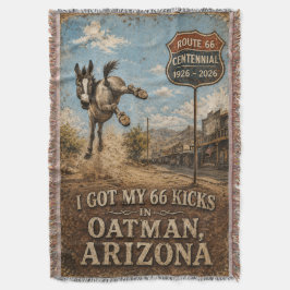 Rutt 66 Oatman Burro Västerländsk charm Filt
