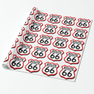 Rutt 66 skyddar med rött & skuggar presentpapper
