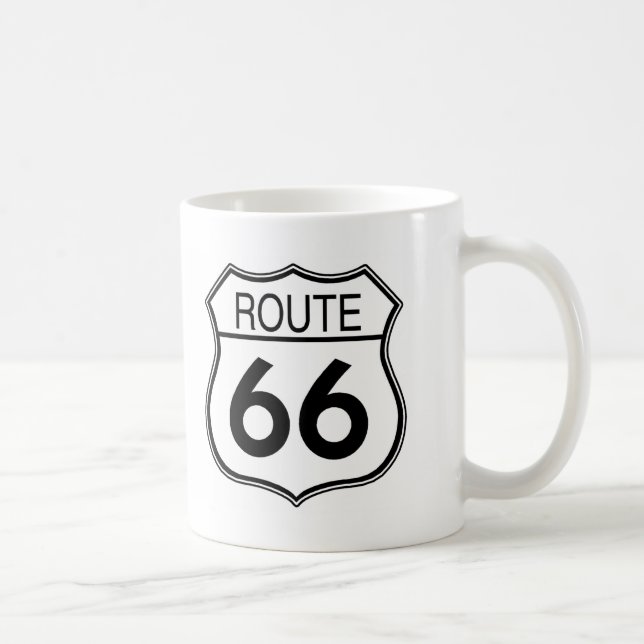 Rutt 66 undertecknar kaffemugg (Höger)