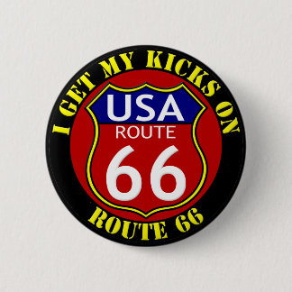 Rutt 66 USA som jag får min sparkar på rutt 66 Knapp