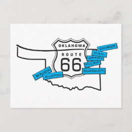 rutt 66 vykort för oklahoma