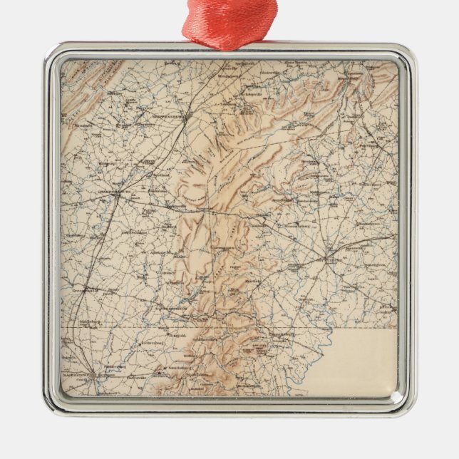 Rutt Gettysburg kampanj Julgransprydnad Metall (Framsidan)