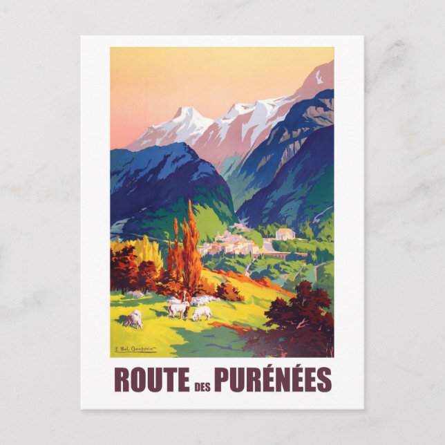 Rutt i Pyrenéerna, Frankrike Vykort (Framsida)