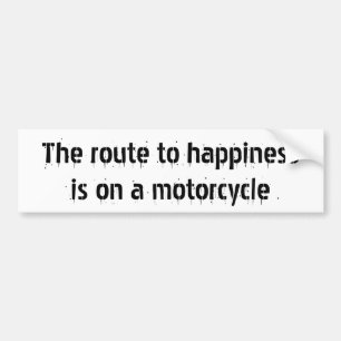 Rutten till happinessisen på en motorcykel bildekal