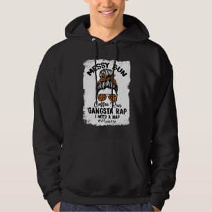 Rutten uppnålning Blekad Kaffe Kör Gangsta Rap Möd Hoodie