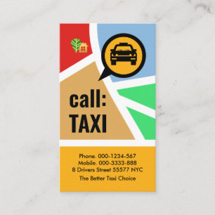 Rutterna snyggt Taxi Karta Visitkort