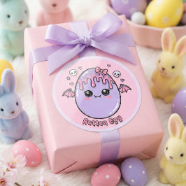 Ruttet påskägg Pastell Goth Påsk Kawaii Rosa Laven Runt Klistermärke