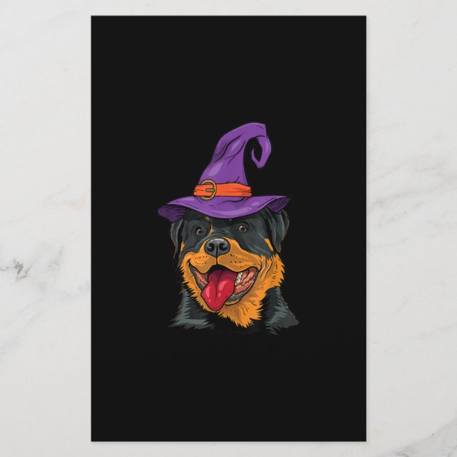 ruttweiler halloween hund roterar rolig gåva brevpapper (Framsida)