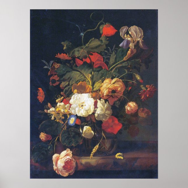 Ruysch - Blommor I En Glasvas Poster (Framsidan)