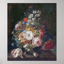 Ruysch - Blommor i ett glas Vas Poster