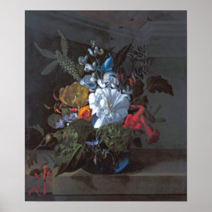 Ruysch - Djävulens trumpet, kaktus, fikonkvist, ho Poster