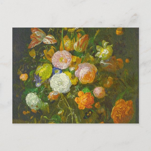 Ruysch, Rachel Blumenstrauß Vykort (Framsida)