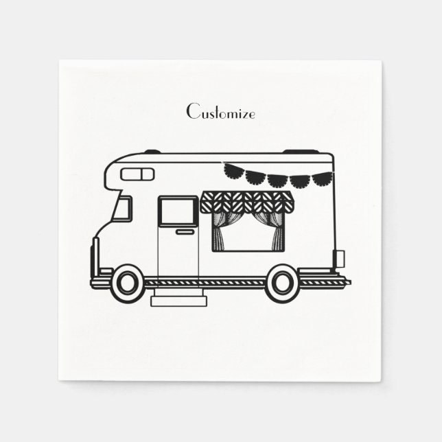 RV Camper Caravan Thunder_Cove Pappersservett (Framsidan)