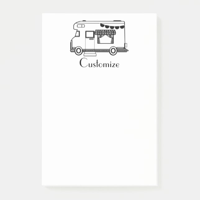 RV Camper Caravan Thunder_Cove Post-it Block (Framsida)