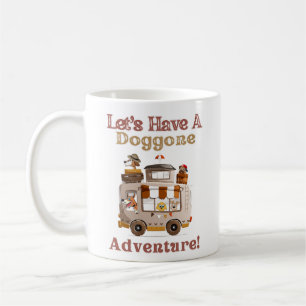 RV Camper Hund Driver Tecknad - Dogwent Äventyr Kaffemugg